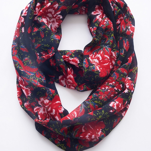 J. Jill Very Beautiful Floral Infinity Scarf NWT - Picture 2 of 4